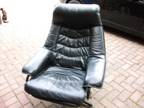 Ponsfords Sheffield Black Leather Spinning Chair Very Comfy